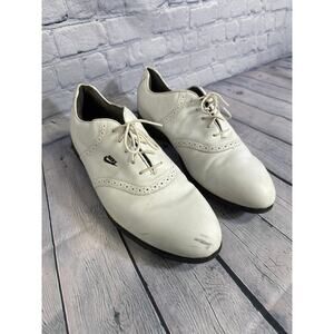 Men’s White Leather Nike Golf Shoes